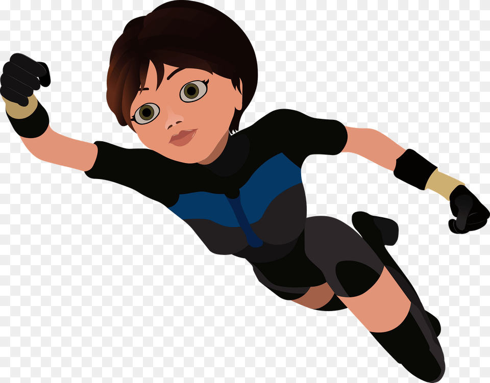 Super Woman Flying Clipart, Baby, Person, Face, Head Png Image