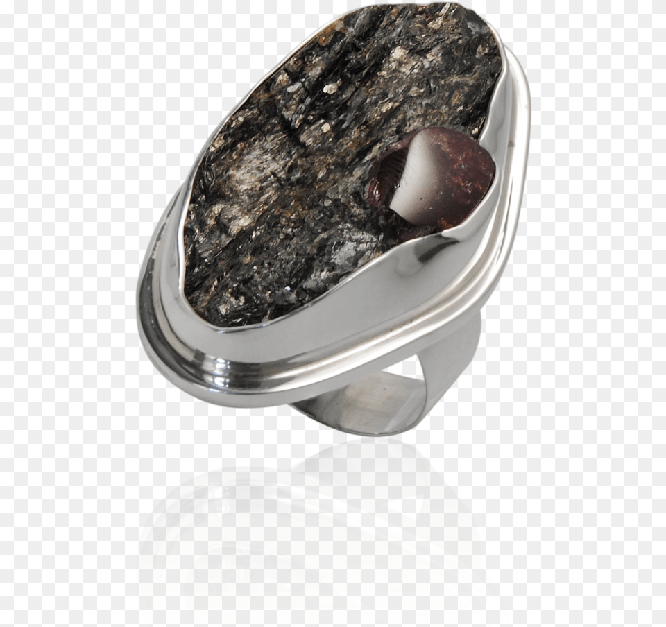 Superb 925 Silver Ring With Crude Garnet Stone Perfectly, Accessories, Gemstone, Jewelry, Mineral Png