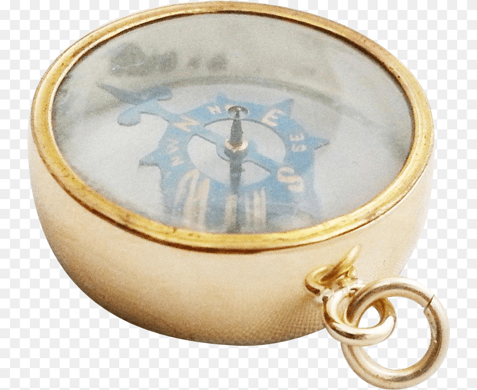 Superb Antique French 9ct Gold Compass Fob Brass, Pottery, Art, Porcelain, Beverage Free Transparent Png