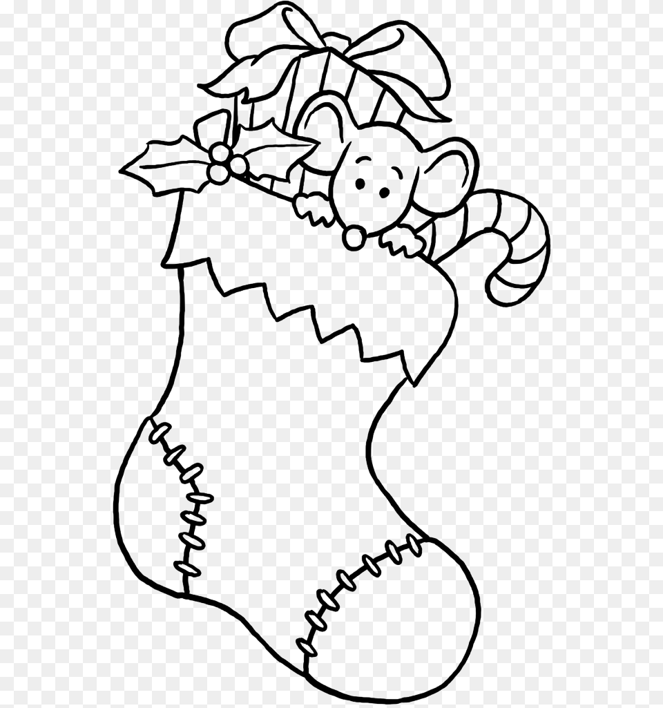 Superb Printable Christmas Stocking Coloring Pages, Christmas Decorations, Festival, Hosiery, Gift Free Png Download