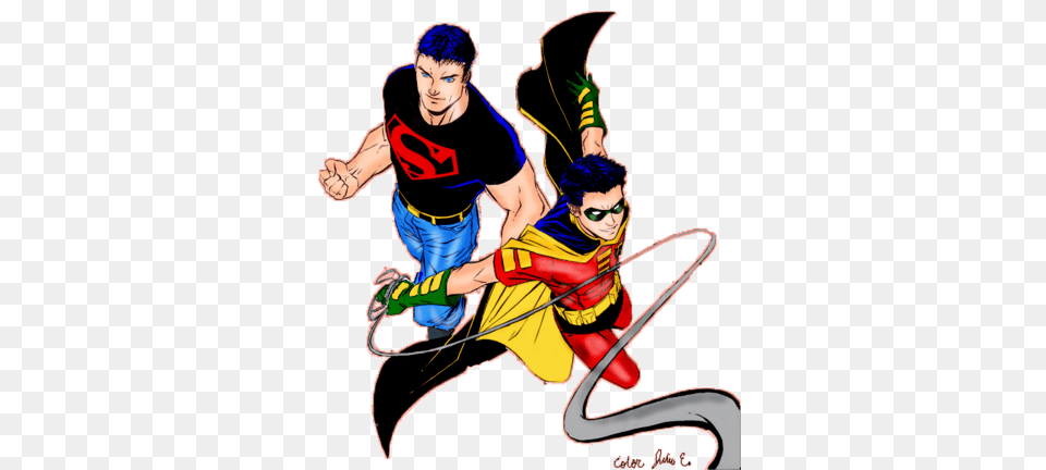 Superboy And Robin, Publication, Book, Comics, Person Free Transparent Png