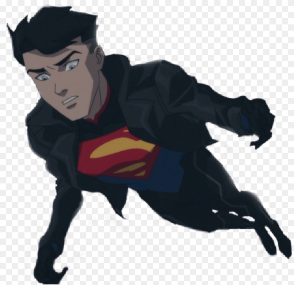 Superboy Dcau Superman Sticker By Mariaero Superman, Person, Face, Head, Book Free Png
