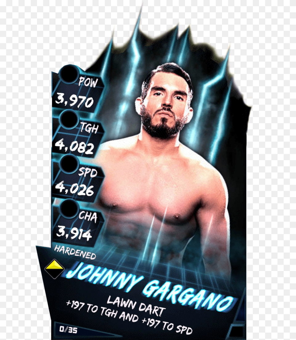 Supercard Johnnygargano S3 Hardened Fusion Johnny Gargano Wwe Supercard, Advertisement, Poster, Adult, Male Free Png Download