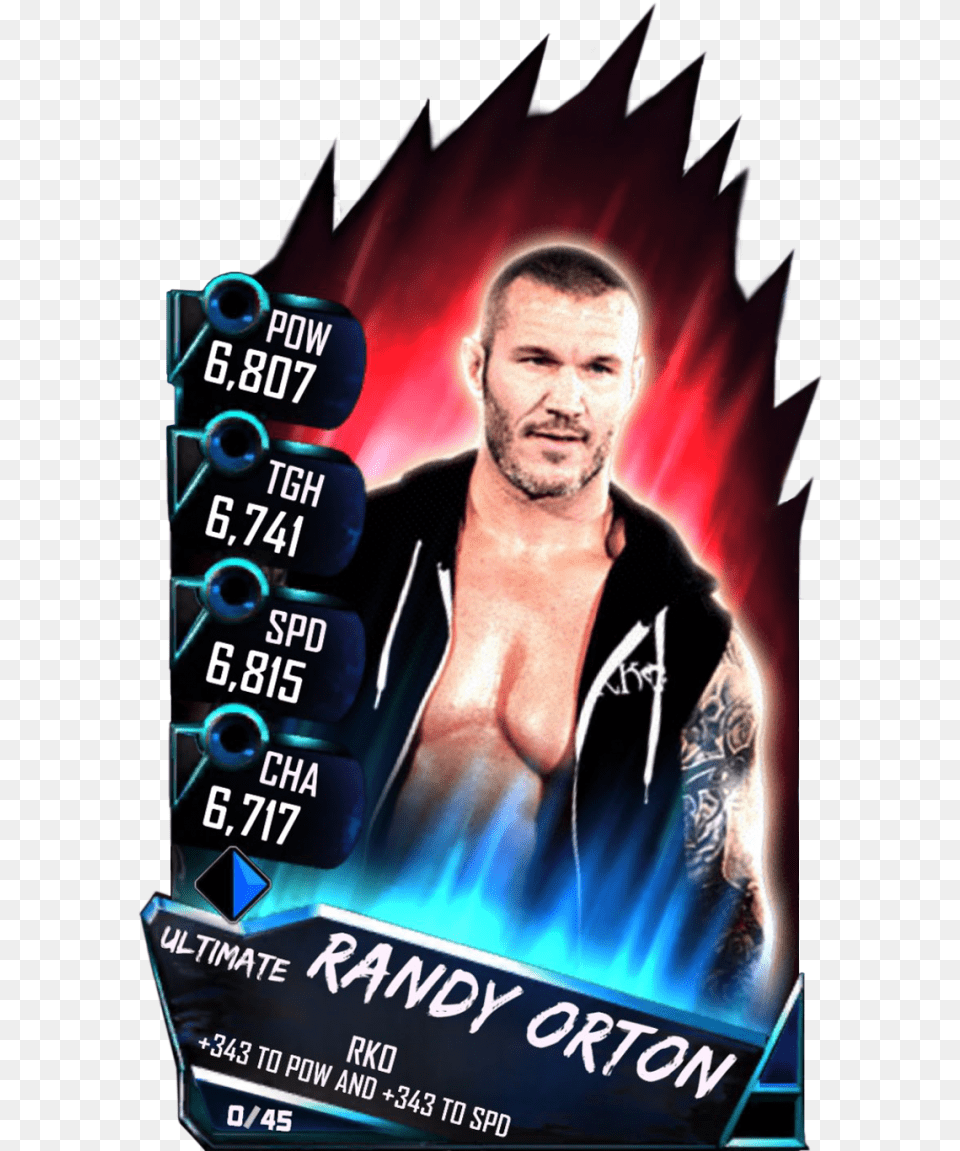 Supercard Randyorton Ultimate Ringdom Wwe Supercard Ultimate Cards, Advertisement, Poster, Adult, Male Png