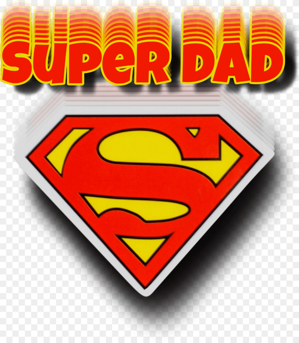 Superdad Dad Fathersday Father Superhero Superman Symbol, Logo, Can, Sign, Tin Png