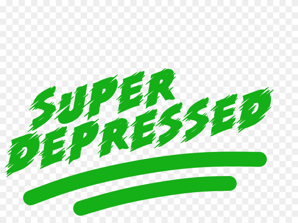 Superdepressed, Green, Logo, Text Free Png