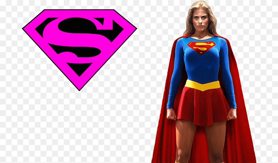 Supergirl 1984 Logo, Adult, Sleeve, Person, Long Sleeve Free Png Download