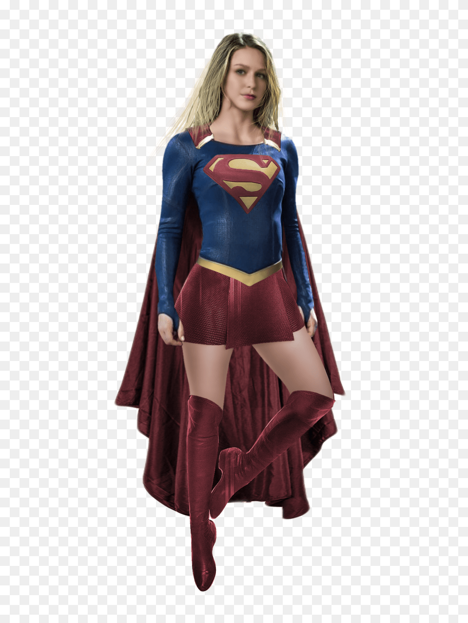 Supergirl, Long Sleeve, Cape, Clothing, Costume Free Transparent Png