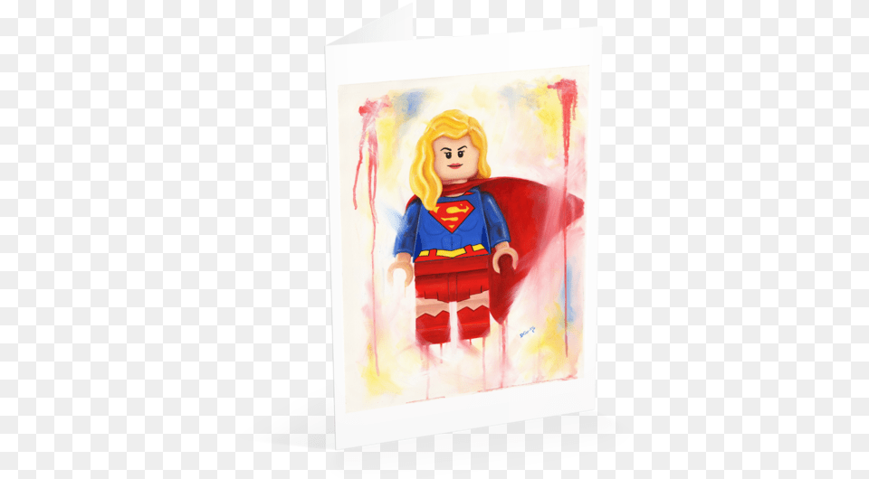 Supergirl Card Cartoon, Baby, Person, Face, Head Free Png Download
