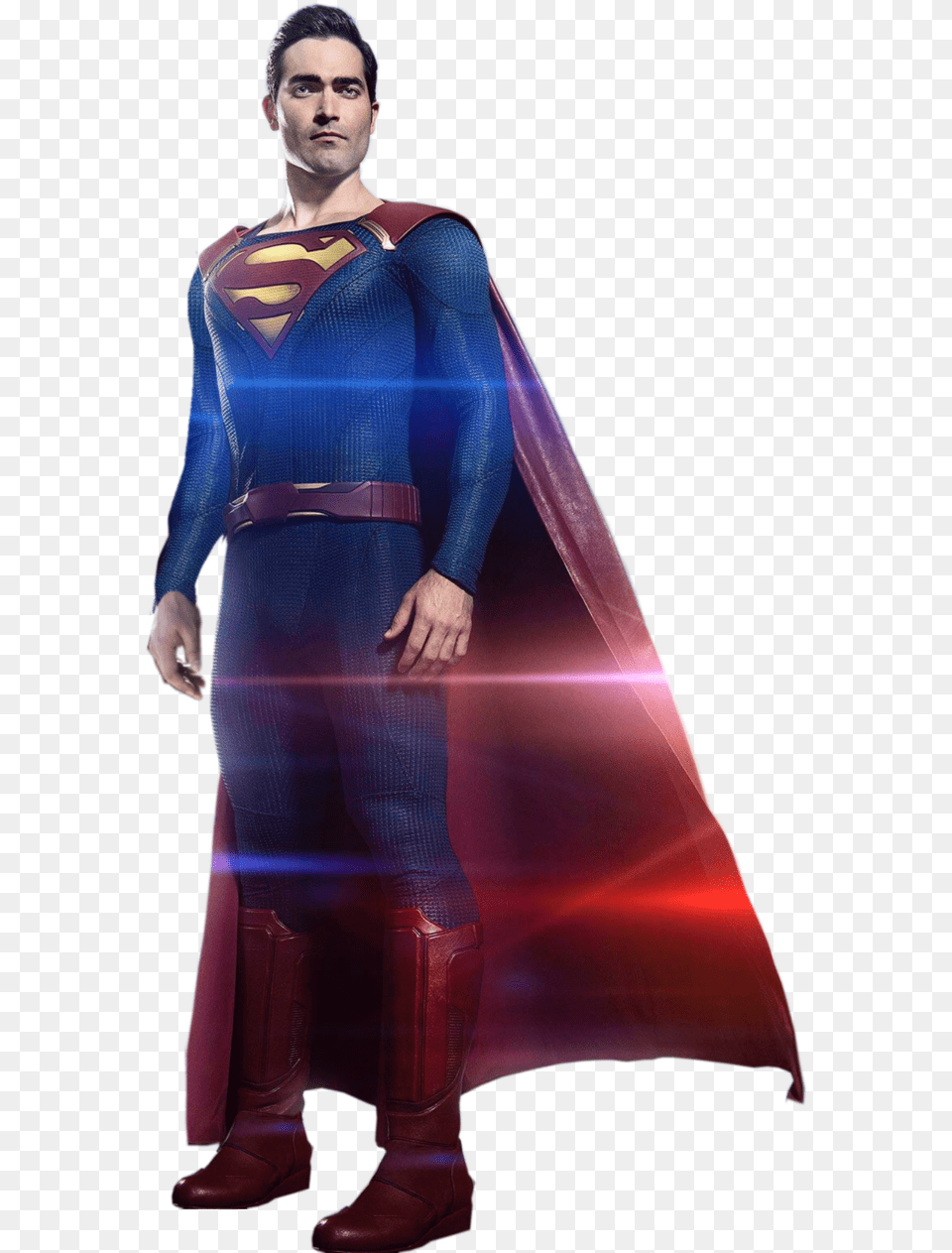 Supergirl Clipart Body Tyler Hoechlin Superman, Cape, Clothing, Adult, Person Free Png