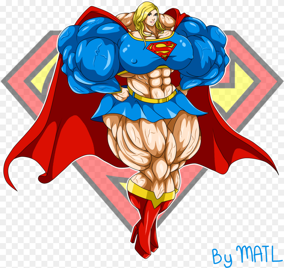 Supergirl Female Muscle Growth Supergirl, Book, Comics, Publication, Cape Free Transparent Png
