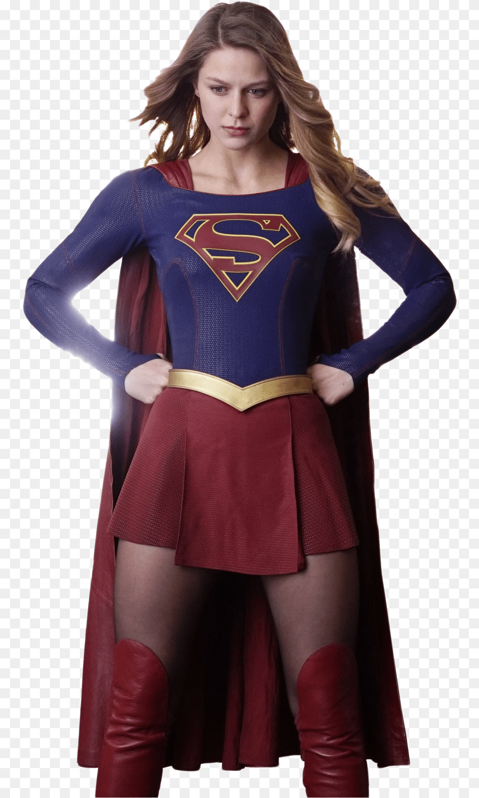 Supergirl Supergirl, Long Sleeve, Cape, Clothing, Costume Free Transparent Png