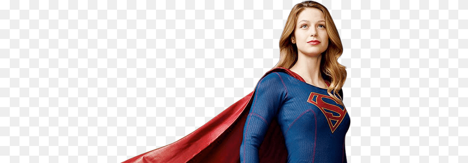 Supergirl Right Supergirl Logo Cw, Cape, Sleeve, Person, Long Sleeve Free Png Download