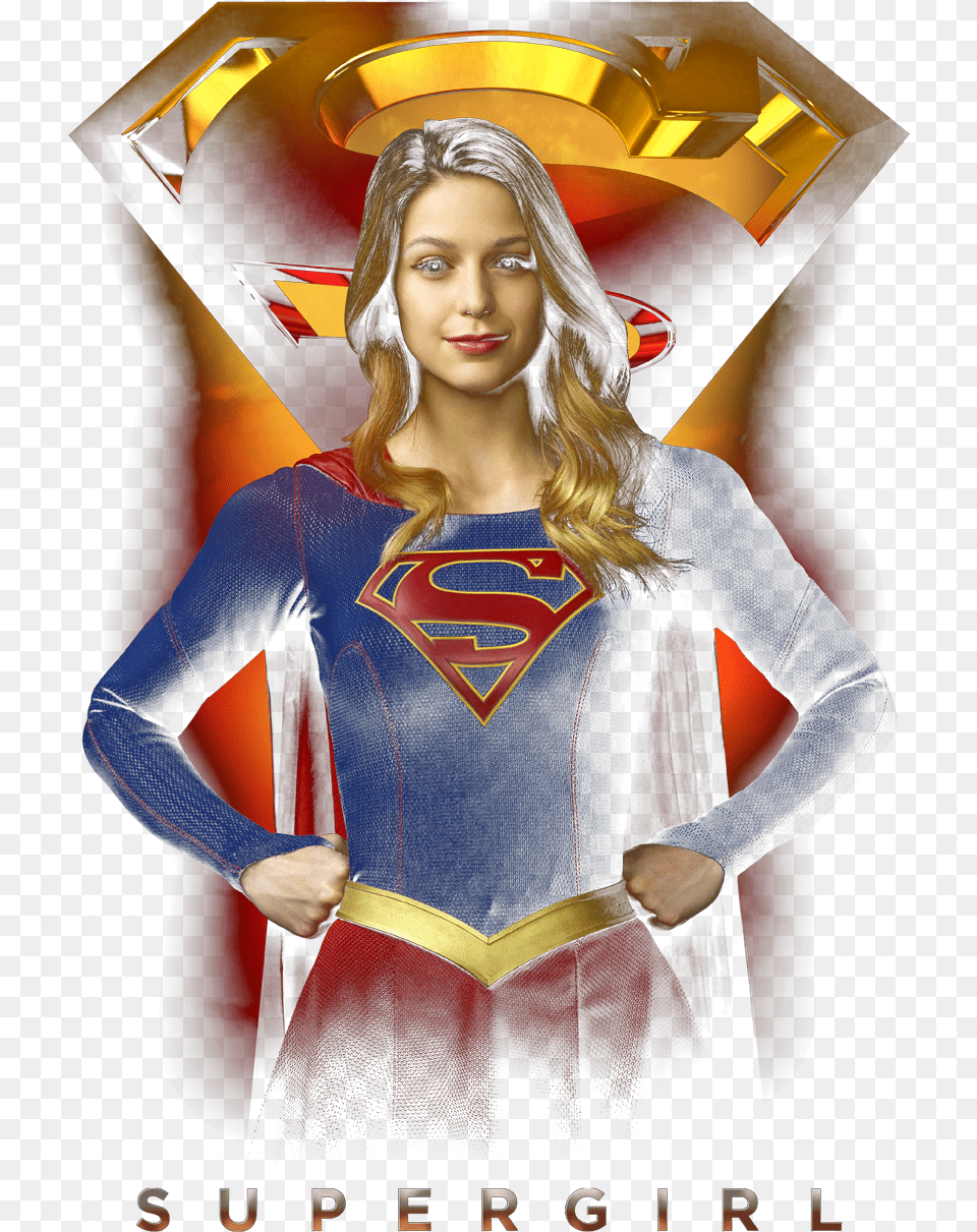 Supergirl Standing Symbol Men39s Ringer T Shirt T Shirt, Long Sleeve, Clothing, Costume, Sleeve Png