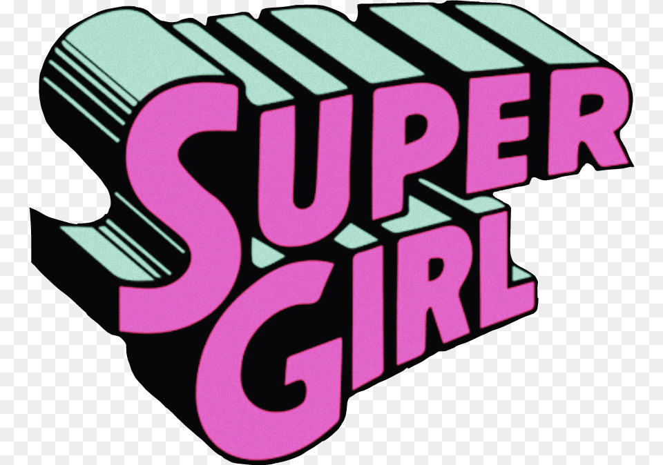 Supergirl Super Girl Letters Text Pink Pinktext Pinklet, Art, Graphics, Symbol Png
