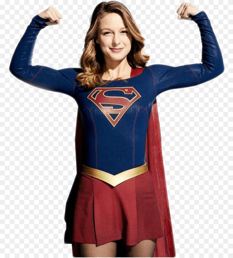 Supergirl Transparent Background Supergirl Flash And Arrow Crossover, Cape, Clothing, Costume, Sleeve Png Image