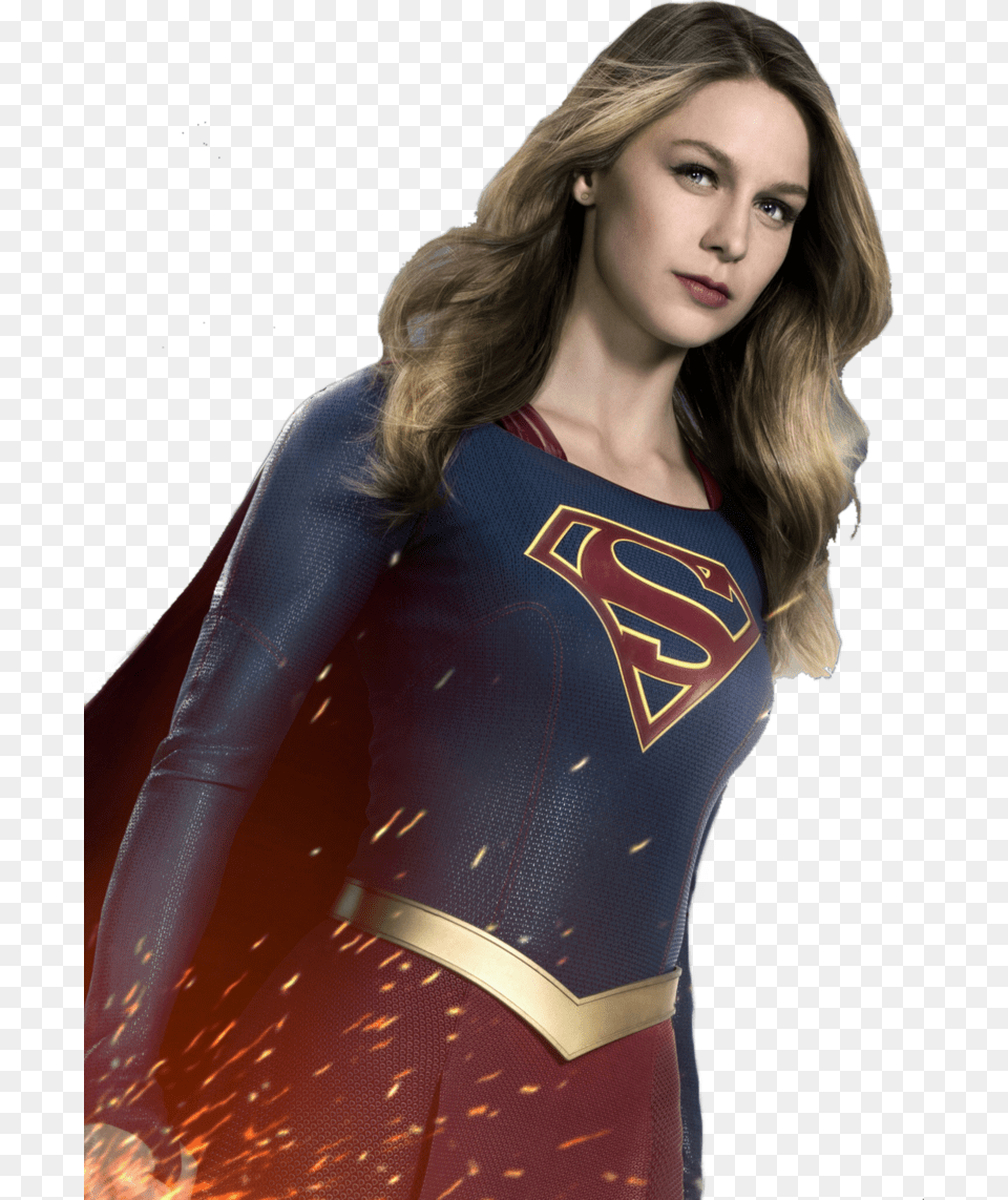Supergirl Transparent File Melissa Benoist Supergirl, Adult, Sleeve, Person, Long Sleeve Png Image