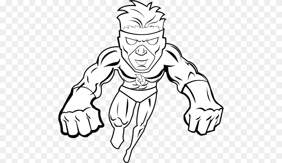 Superhero Black And White Supervillain Clipart Cartoon Villains To Draw, Art, Adult, Drawing, Male Png Image