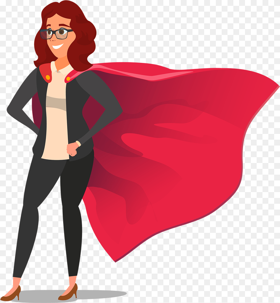 Superhero Businesswoman With Superwoman, Clothing, Sleeve, Long Sleeve, Woman Free Transparent Png