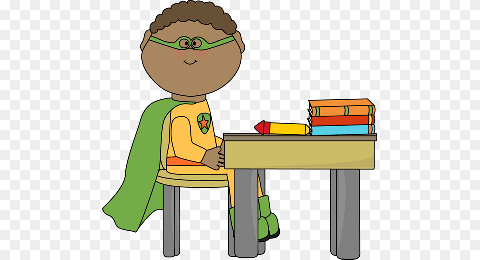 Superhero Clip Art, Desk, Table, Furniture, Reading Free Png