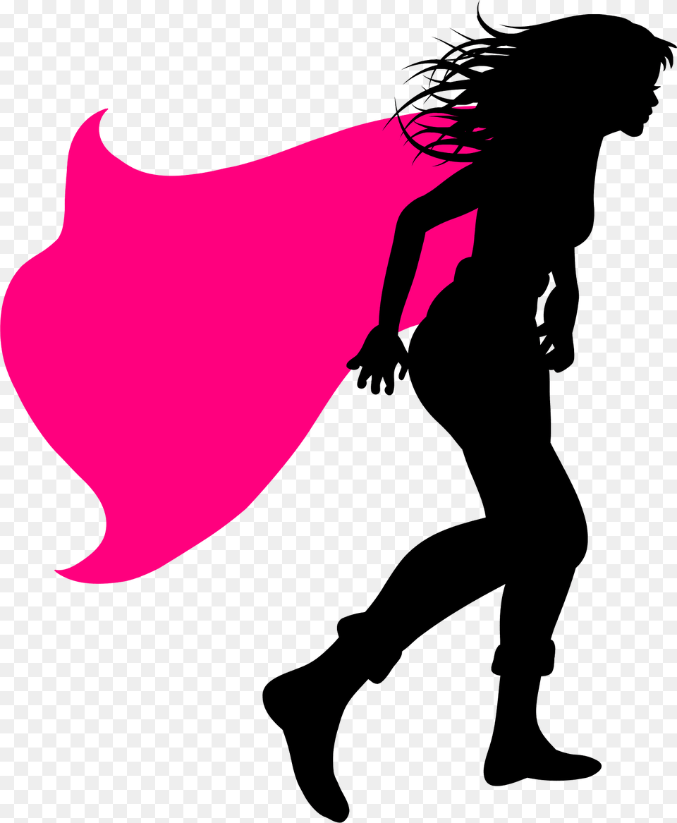 Superhero Clipart, Silhouette, Adult, Female, Person Png