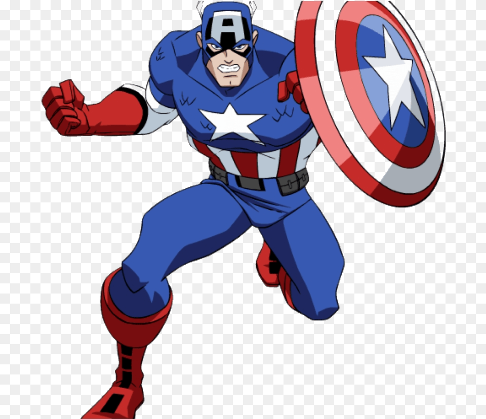 Superhero Clipart Ba Dessin Captain America Couleur Captain America Dessin Anim, Baby, Person, Face, Head Png Image