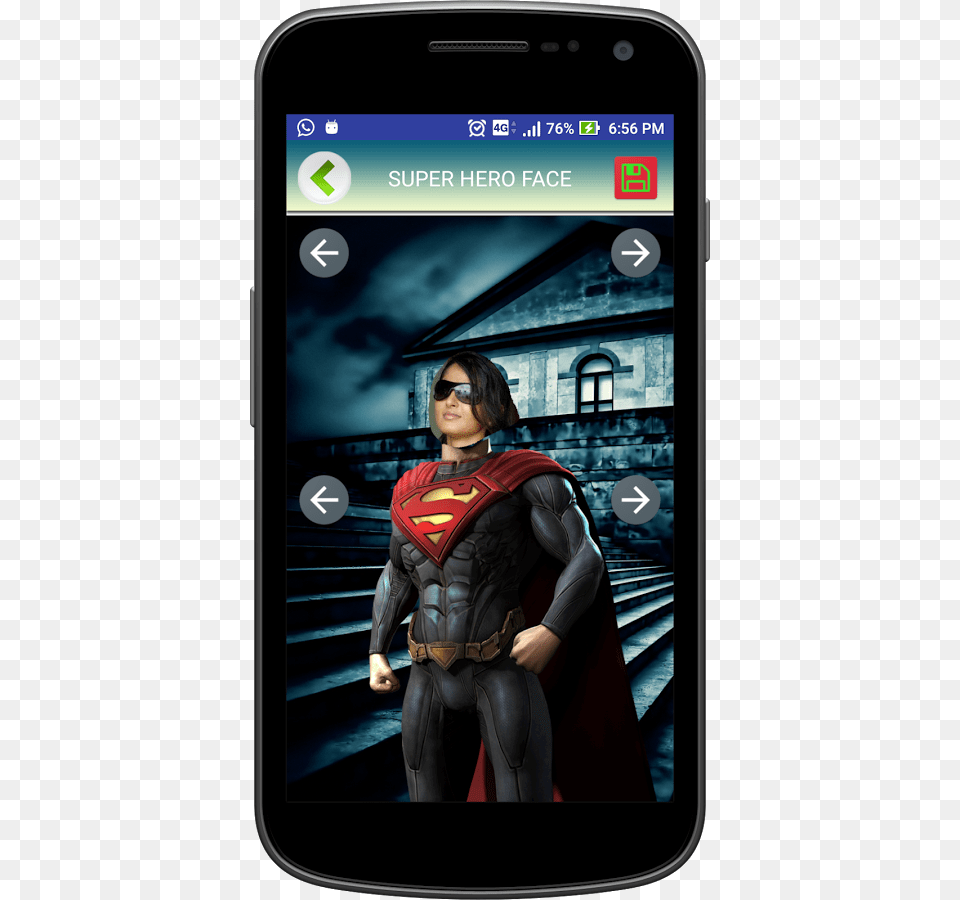 Superhero Face Swap For Android Cardboard Cutouts Superman Injustice Dc Comics Game, Adult, Female, Person, Woman Png Image