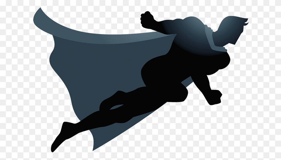 Superhero Flying, Silhouette, Adult, Male, Man Free Png