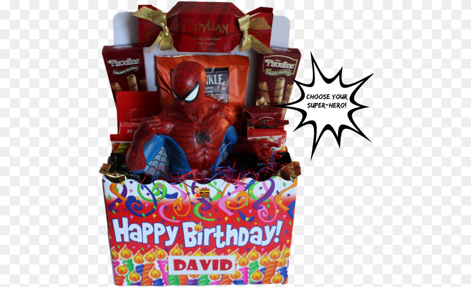 Superhero Gift Basket Ideas, Food, Sweets, Adult, Male Free Png Download