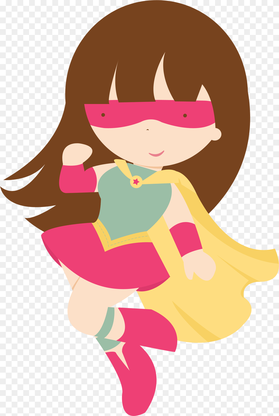Superhero Girl Clipart, Baby, Person, Cartoon, Cape Free Transparent Png