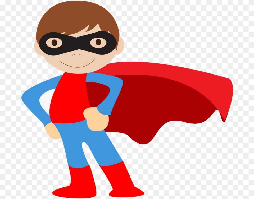 Superhero Kids Dressed As Superheroes Clipart Super Clip Art Super Hero, Cape, Clothing, Baby, Person Free Png Download