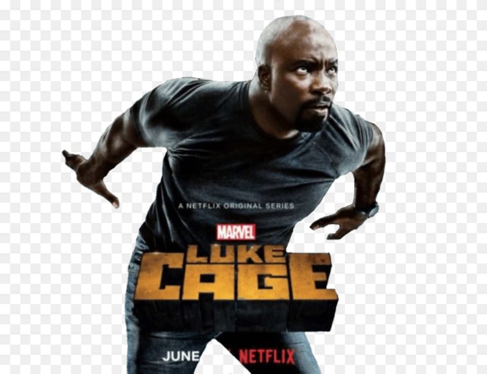 Superhero Lukecage Mikecolter Marvel Marvelcomics Sexy Marvel39s Luke Cage Season 2 Poster, Adult, Person, Man, Male Free Png Download