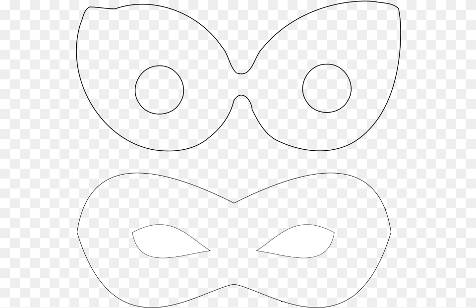 Superhero Mask Template Line Art, Silhouette, Astronomy, Moon, Nature Free Png Download
