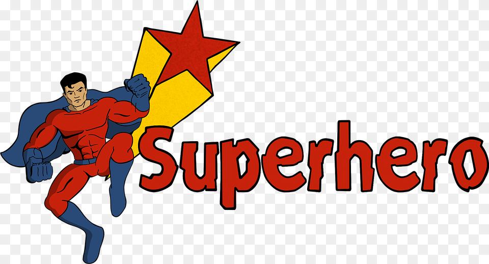 Superhero Pop Art Cartoon Animation Message Star Super Hero, Adult, Person, Man, Male Png Image