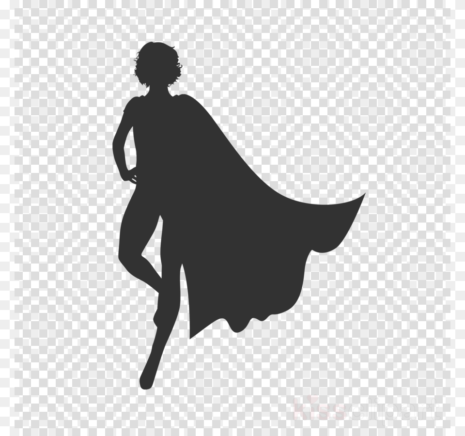 Superhero Silhouette Clipart Silhouette Superhero Vector Graphics, Adult, Male, Man, Person Free Png Download