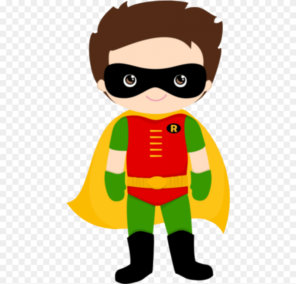 Superhero Super Hero Words Clip Art Free Clipart Images Batman Robin Clip Art, Cape, Clothing, Baby, Person Png