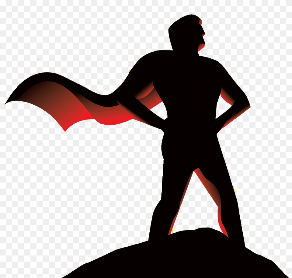 Superhero The Cover, Adult, Female, Person, Silhouette Png Image