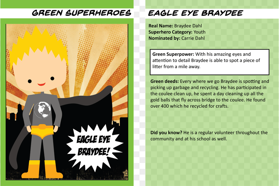 Superhero Trading Cards Braydee Super Hero Trading Card, Advertisement, Book, Comics, Poster Png
