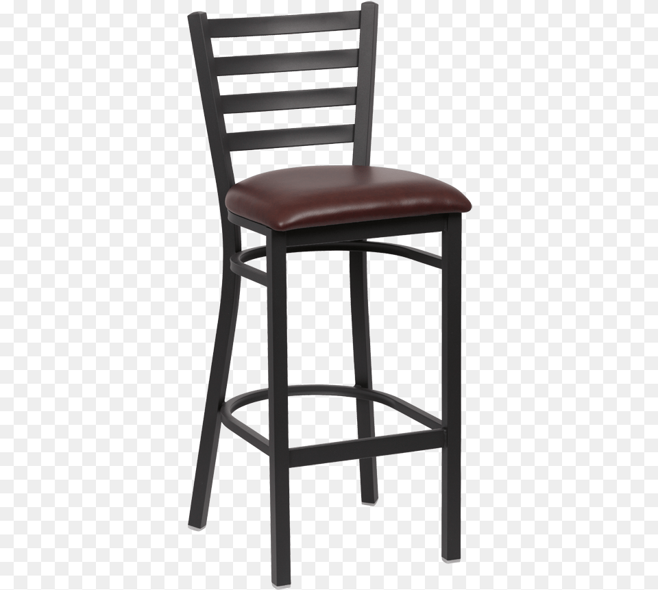 Superior Equipment Supply Wooden Bar Stool Seat Metal Frame, Chair, Furniture Free Png Download