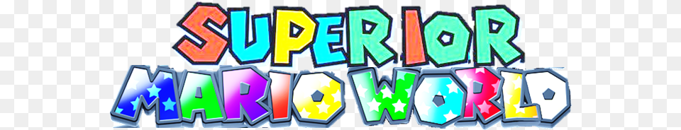 Superior Mario World Logo, Art, Graffiti, Graphics, Scoreboard Free Png Download