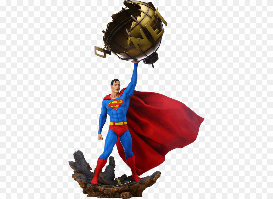 Superman 1 6 Statue, Adult, Cape, Clothing, Male Free Transparent Png