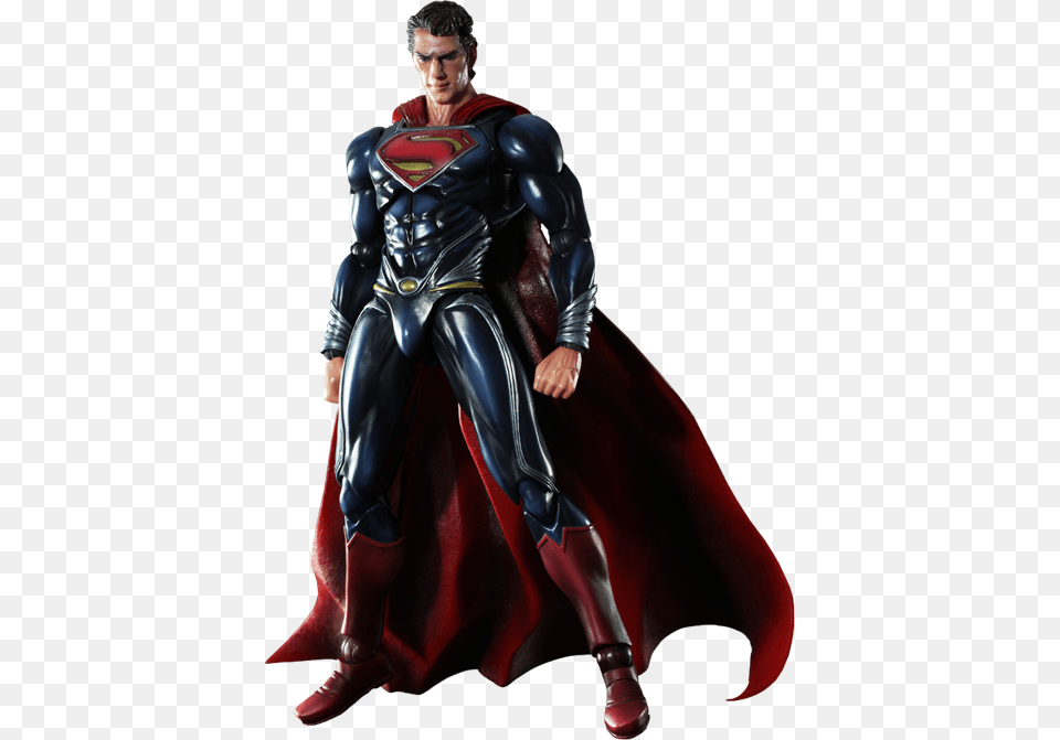 Superman 2013 Superman Man Of Steel Play Arts Kai Square Enix, Adult, Male, Person, Cape Png Image