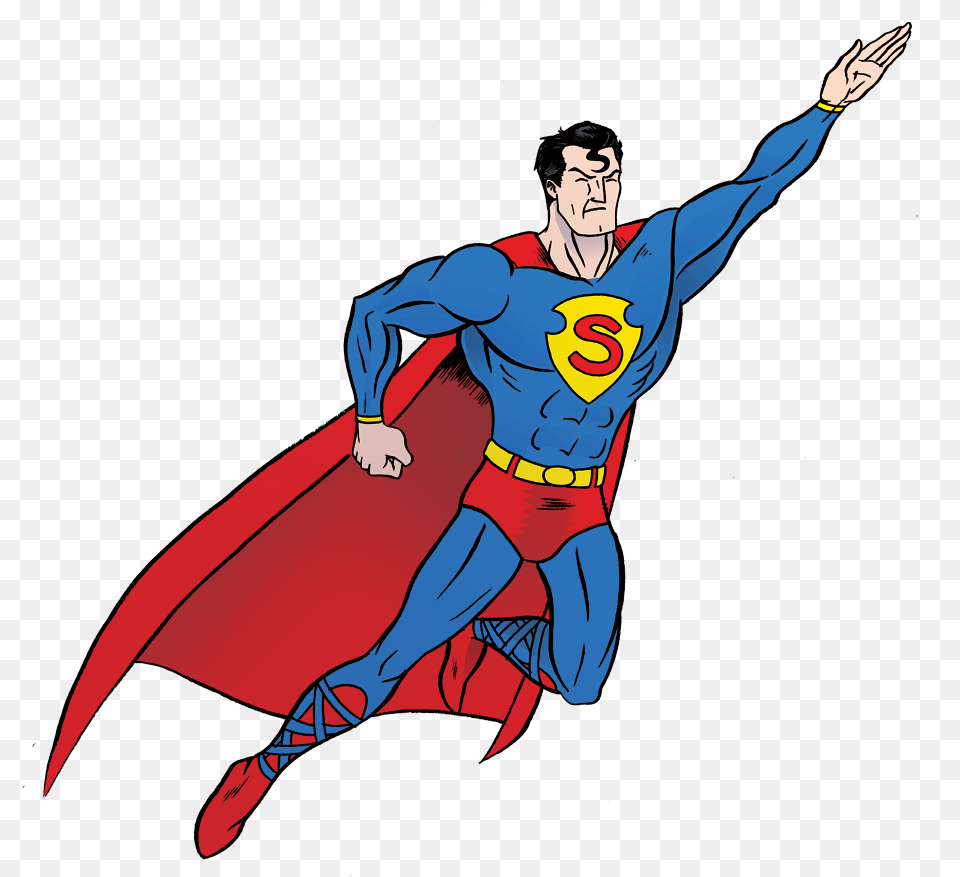 Superman, Person, Cape, Clothing, Publication Png Image