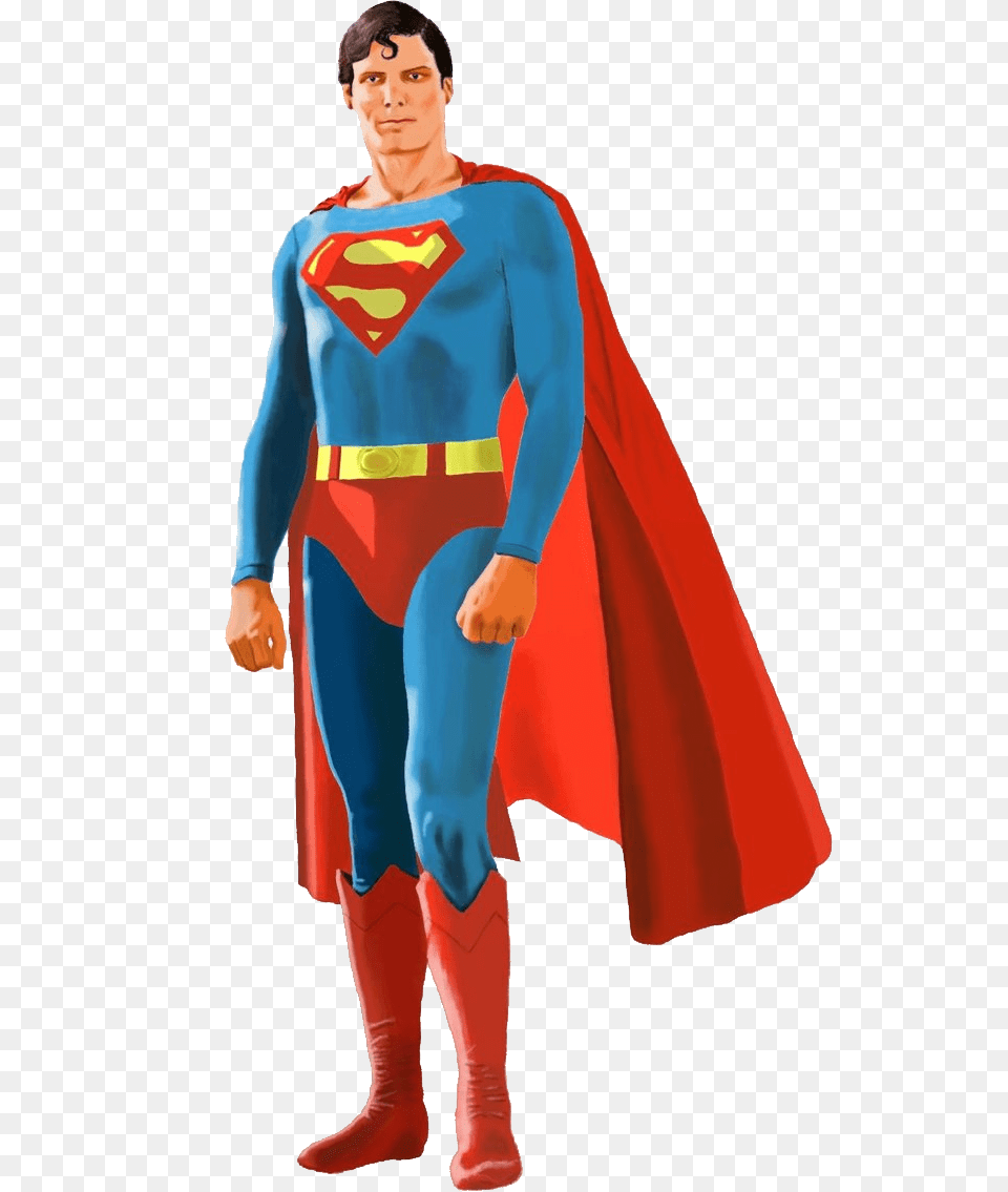Superman, Cape, Clothing, Adult, Person Free Png Download