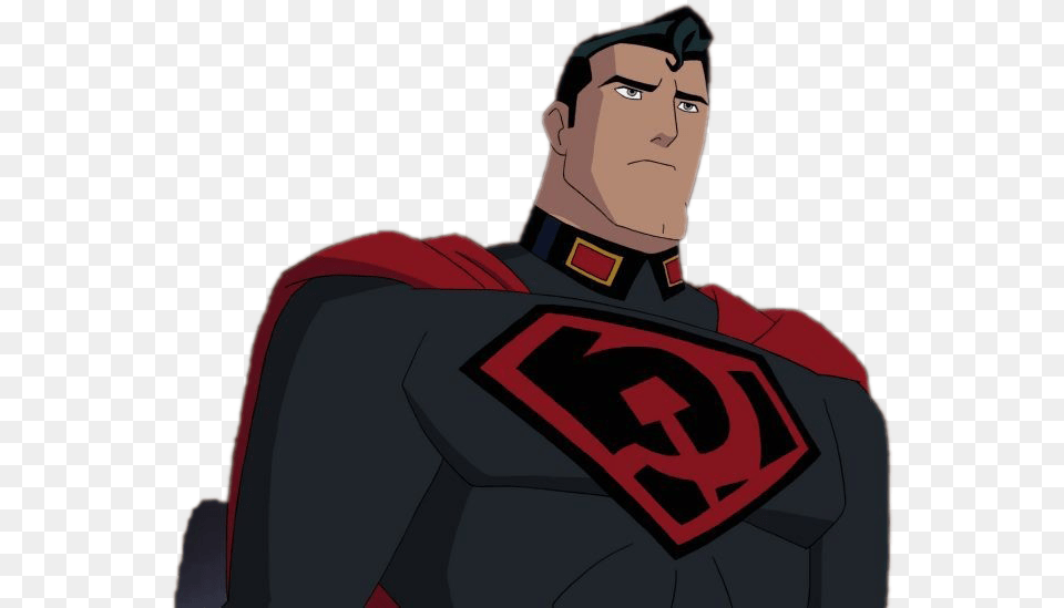 Superman Background Superman Red Son Animated Movie, Cape, Clothing, Adult, Male Png Image