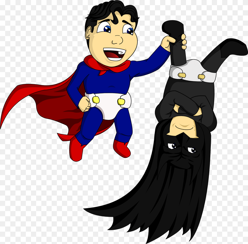 Superman Batman Youtube Drawing Superman And Batman Baby Superman Batman Baby, Book, Comics, Publication, Person Free Png