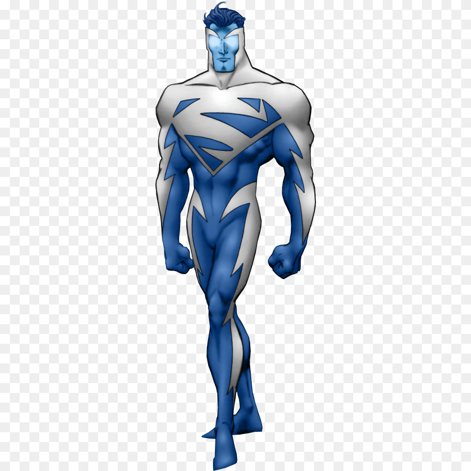 Superman Blue By Superman3d D4p8083 Superman Black And Blue, Adult, Male, Man, Person Free Transparent Png