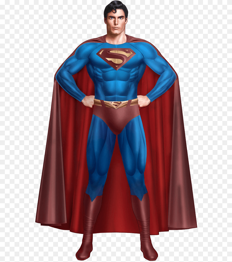 Superman By Elnenecool Superman, Cape, Clothing, Costume, Person Free Png
