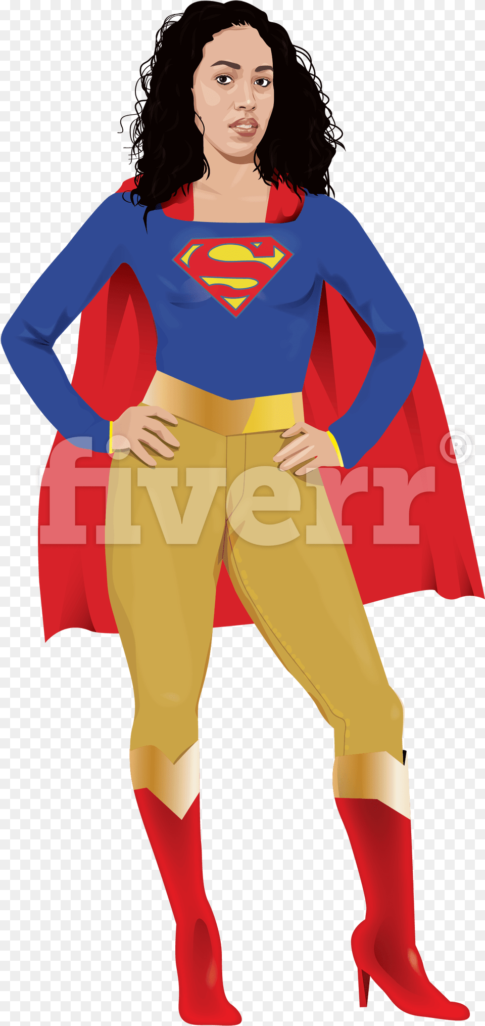Superman Cape, Adult, Spandex, Person, Female Free Png Download
