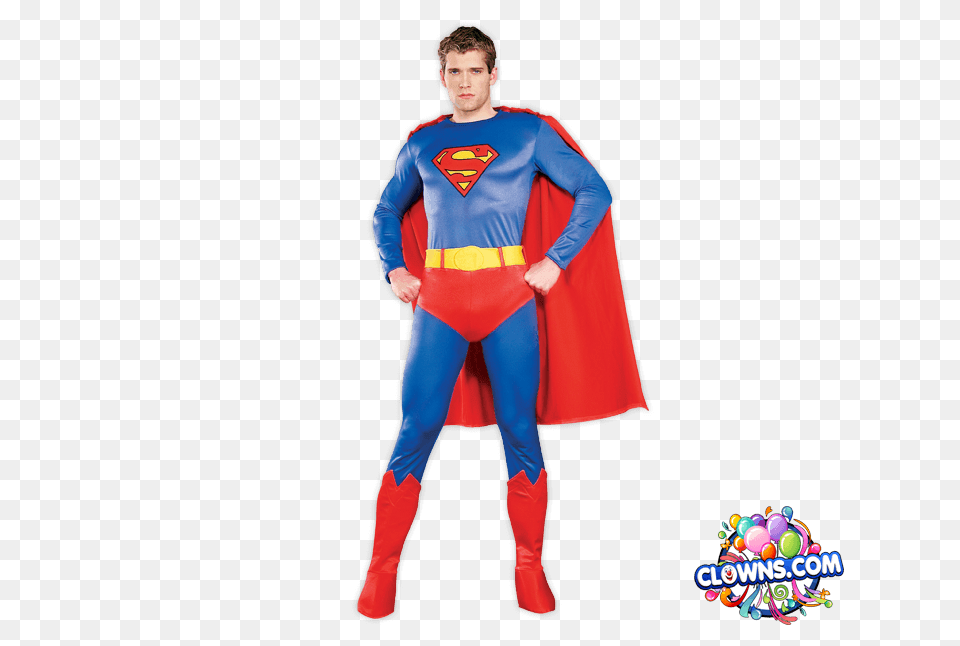 Superman Character For Birthday Party Ny Kids Party Characters, Cape, Clothing, Person, Costume Free Png